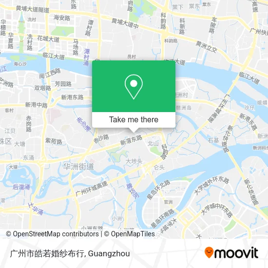 广州市皓若婚纱布行 map