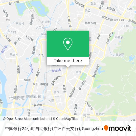中国银行24小时自助银行(广州白云支行) map