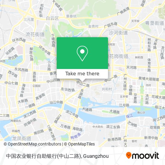中国农业银行自助银行(中山二路) map