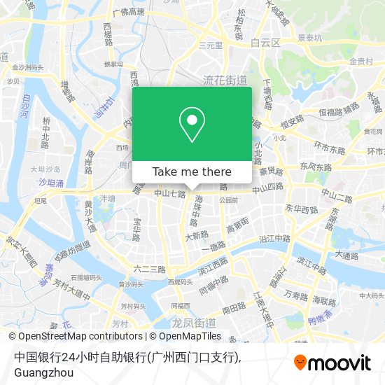 中国银行24小时自助银行(广州西门口支行) map