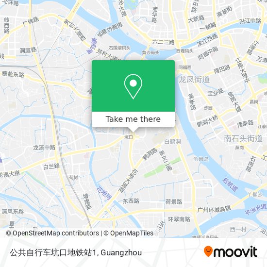 公共自行车坑口地铁站1 map