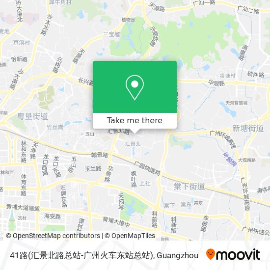 41路(汇景北路总站-广州火车东站总站) map