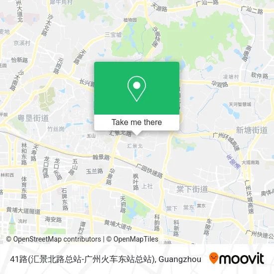 41路(汇景北路总站-广州火车东站总站) map