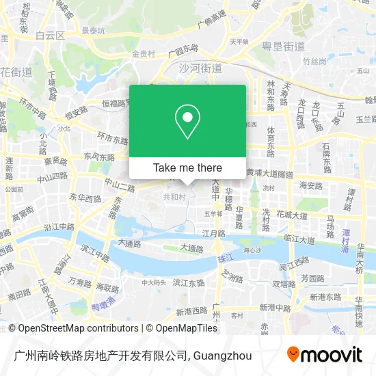 广州南岭铁路房地产开发有限公司 map