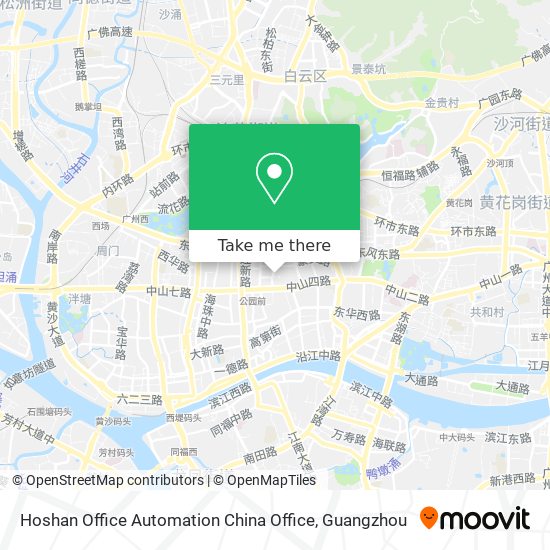 Hoshan Office Automation China Office map