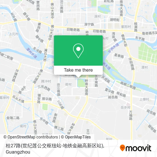 桂27路(世纪莲公交枢纽站-地铁金融高新区站) map