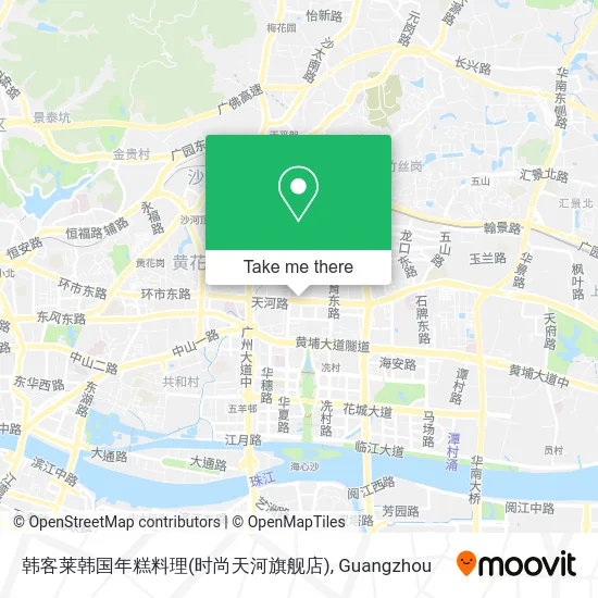 韩客莱韩国年糕料理(时尚天河旗舰店) map