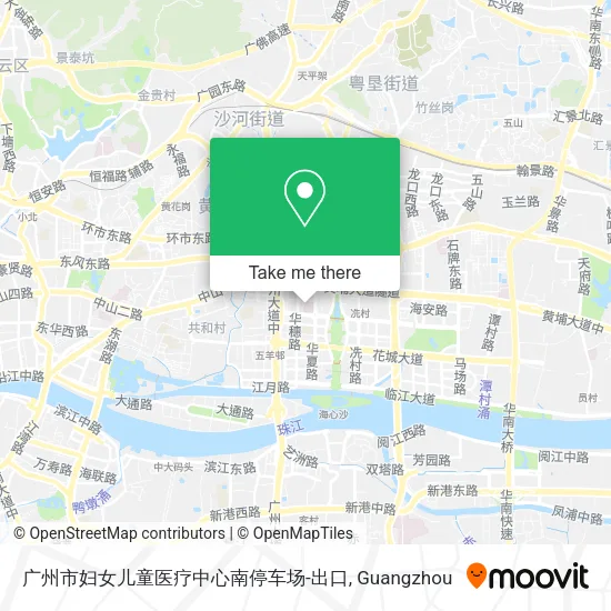 广州市妇女儿童医疗中心南停车场-出口 map
