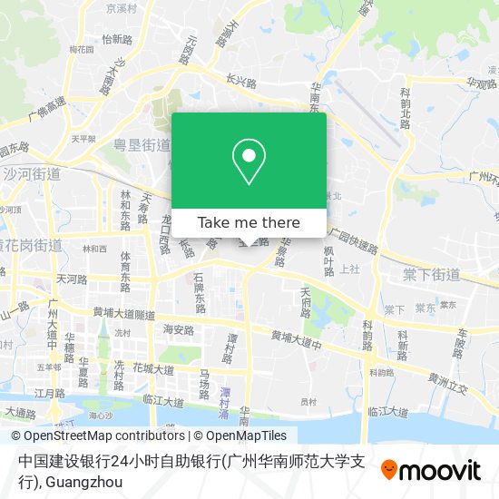 中国建设银行24小时自助银行(广州华南师范大学支行) map