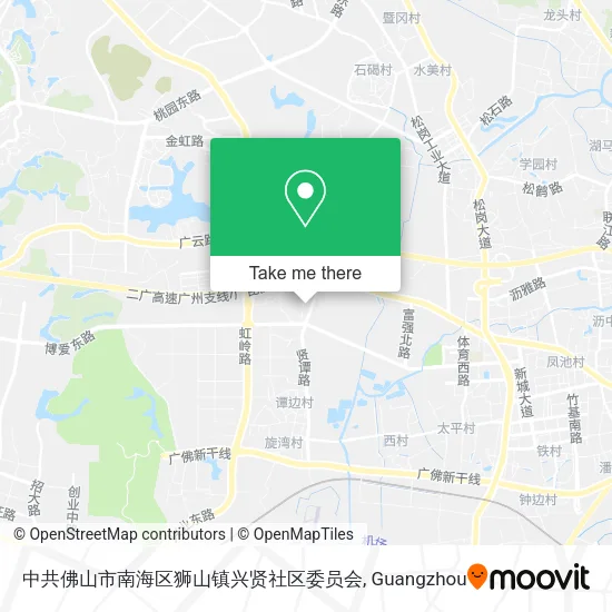中共佛山市南海区狮山镇兴贤社区委员会 map