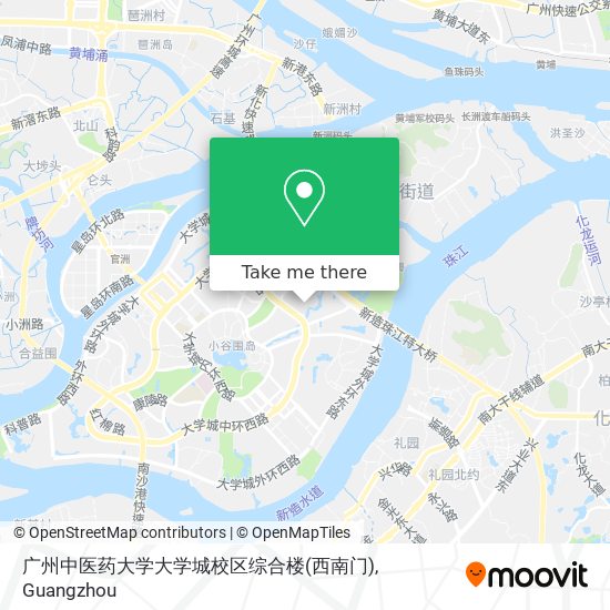 广州中医药大学大学城校区综合楼(西南门) map