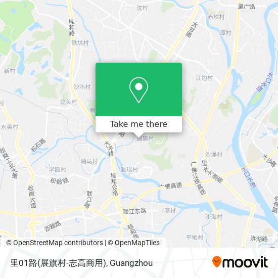 里01路(展旗村-志高商用) map