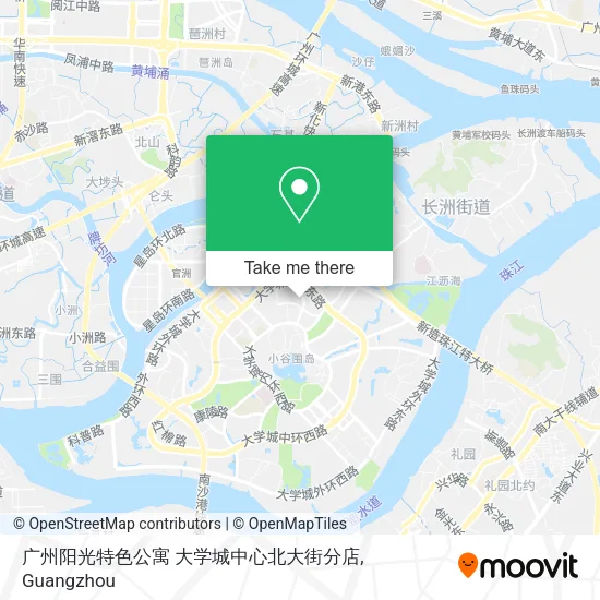 广州阳光特色公寓 大学城中心北大街分店 map