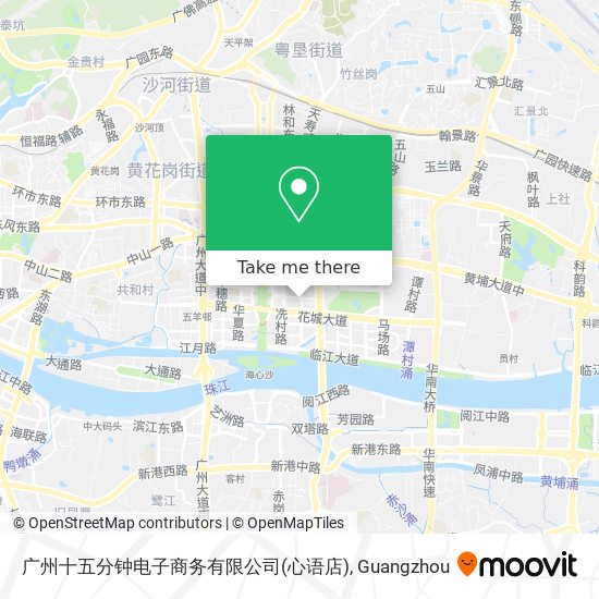 广州十五分钟电子商务有限公司(心语店) map