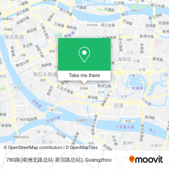 780路(南洲北路总站-茶滘路总站) map