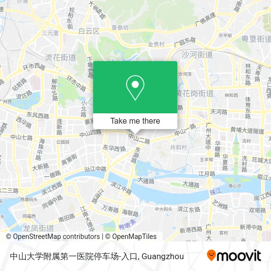 中山大学附属第一医院停车场-入口 map