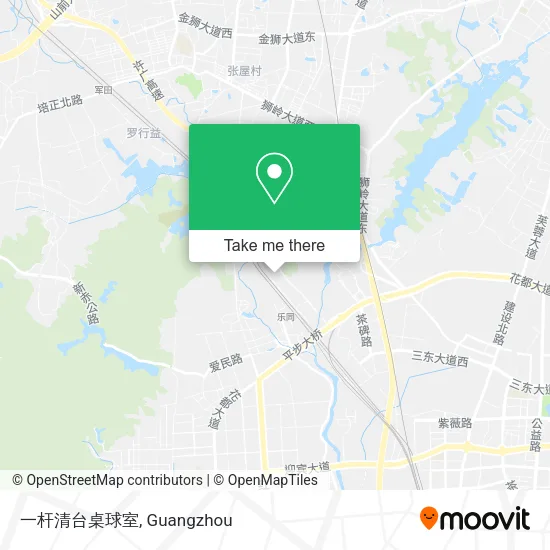 一杆清台桌球室 map