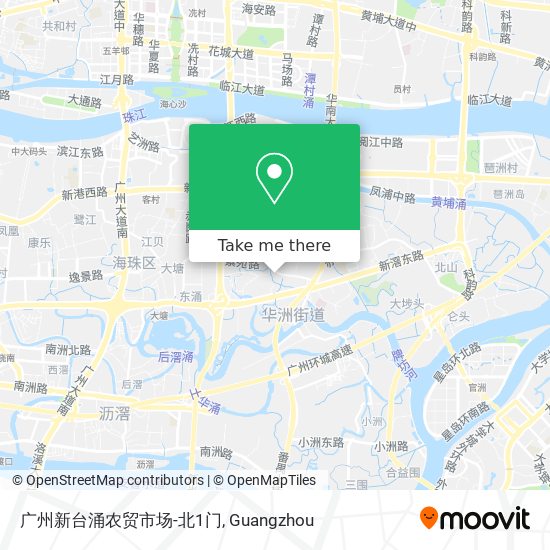 广州新台涌农贸市场-北1门 map