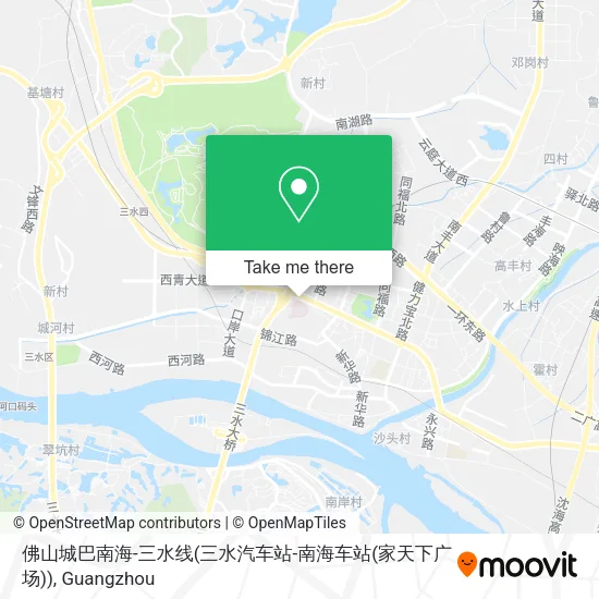 佛山城巴南海-三水线(三水汽车站-南海车站(家天下广场)) map