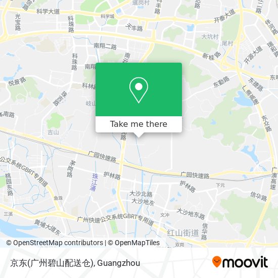 京东(广州碧山配送仓) map