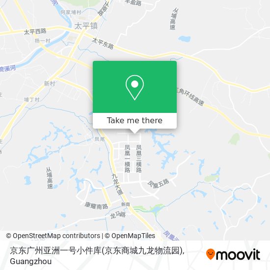 京东广州亚洲一号小件库(京东商城九龙物流园) map
