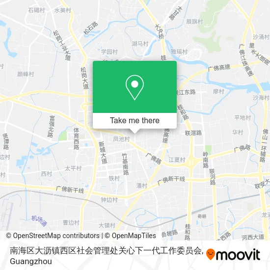 南海区大沥镇西区社会管理处关心下一代工作委员会 map