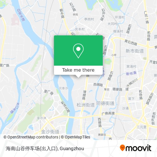 海南山谷停车场(出入口) map
