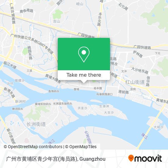 广州市黄埔区青少年宫(海员路) map