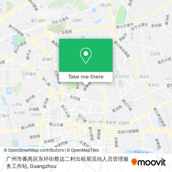 广州市番禺区东环街蔡边二村出租屋流动人员管理服务工作站 map