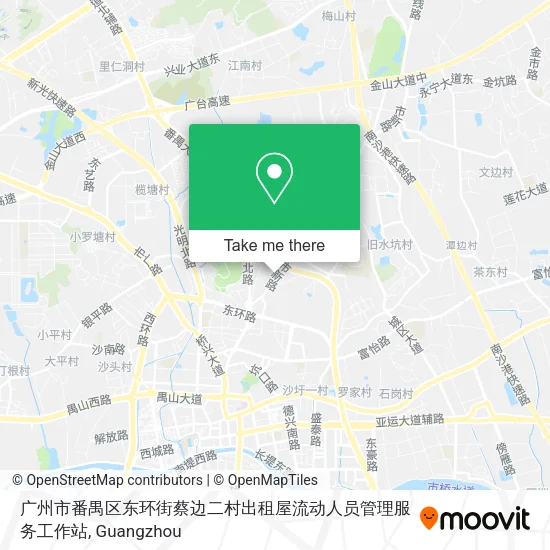 广州市番禺区东环街蔡边二村出租屋流动人员管理服务工作站 map