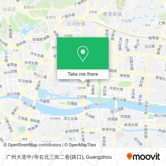 广州大道中/寺右北三街二巷(路口) map