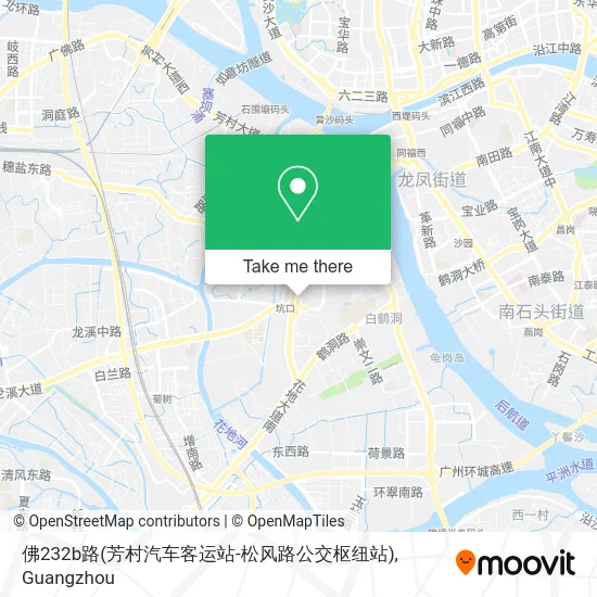 佛232b路(芳村汽车客运站-松风路公交枢纽站) map