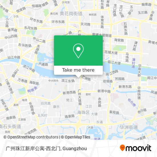 广州珠江新岸公寓-西北门 map
