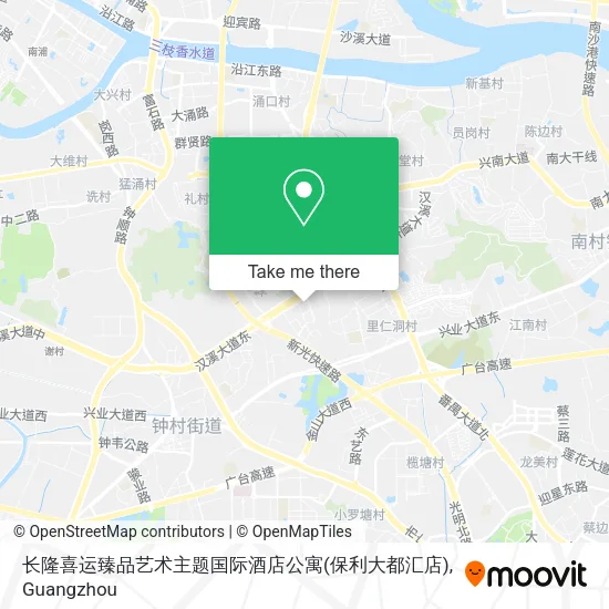 长隆喜运臻品艺术主题国际酒店公寓(保利大都汇店) map