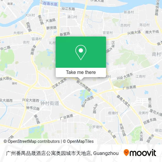 广州番禺品晟酒店公寓奥园城市天地店 map