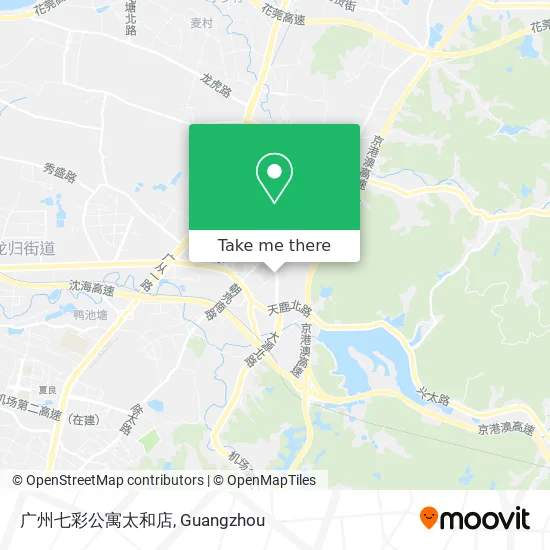 广州七彩公寓太和店 map