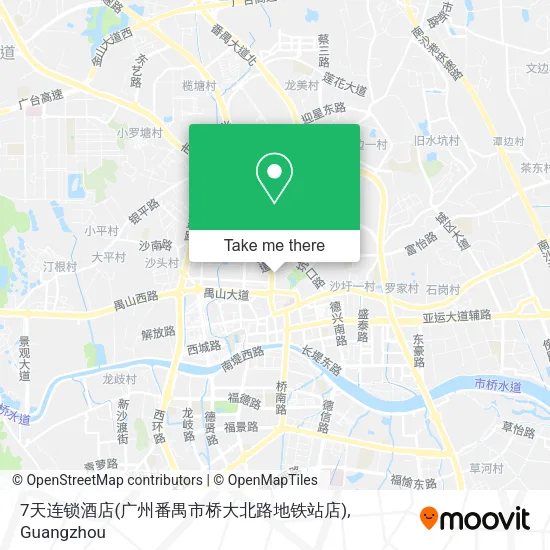 7天连锁酒店(广州番禺市桥大北路地铁站店) map