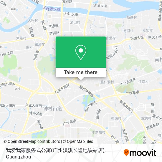 我爱我家服务式公寓(广州汉溪长隆地铁站店) map