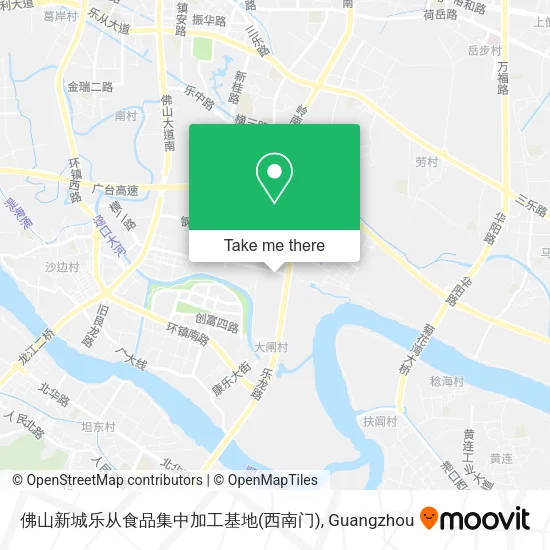 佛山新城乐从食品集中加工基地(西南门) map