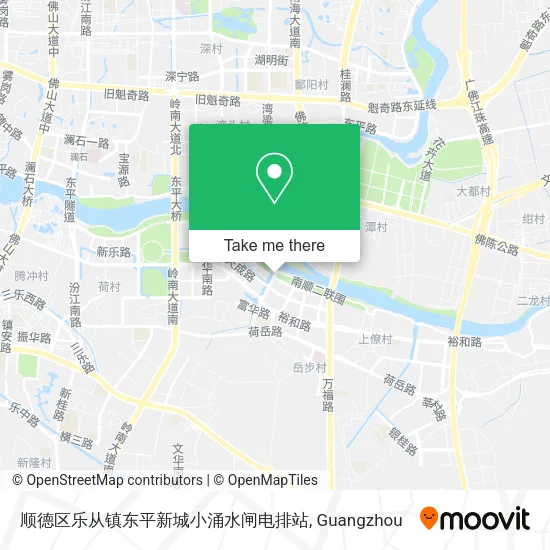 顺德区乐从镇东平新城小涌水闸电排站 map