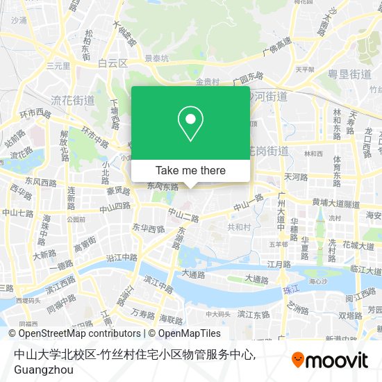 中山大学北校区-竹丝村住宅小区物管服务中心 map
