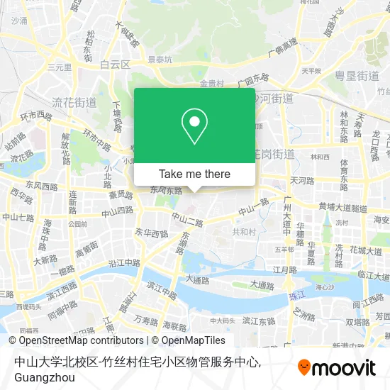 中山大学北校区-竹丝村住宅小区物管服务中心 map