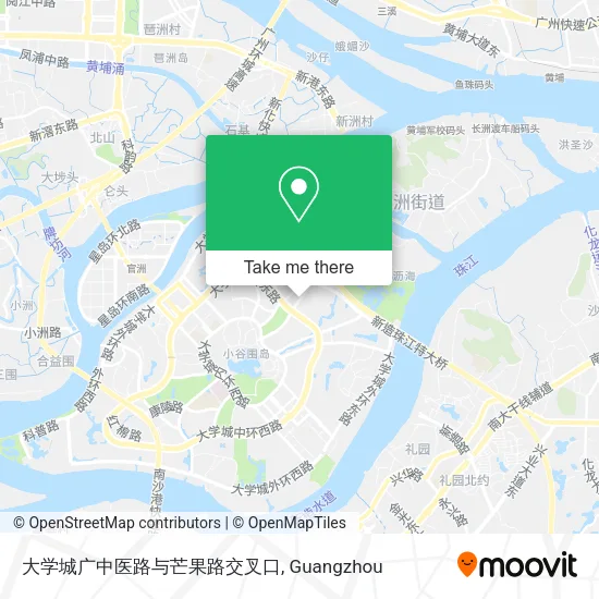 大学城广中医路与芒果路交叉口 map