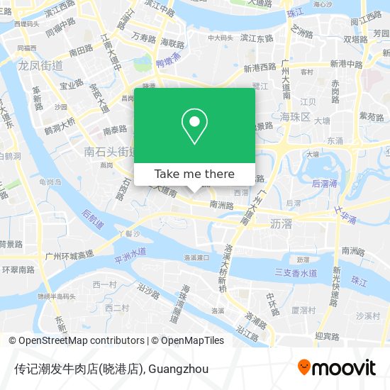 传记潮发牛肉店(晓港店) map