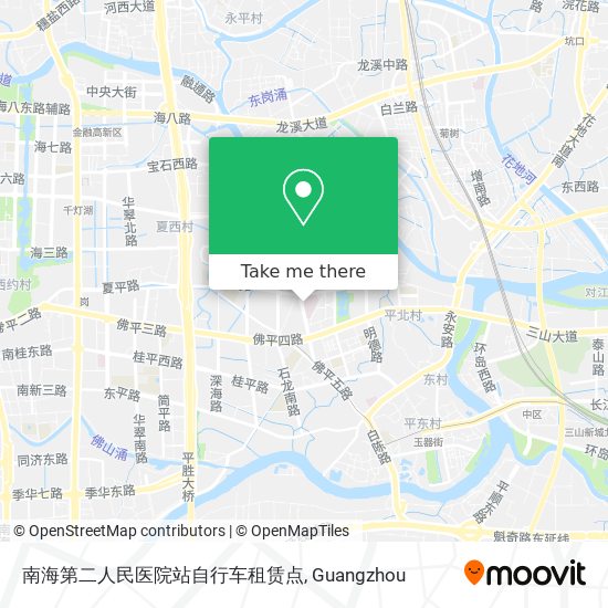 南海第二人民医院站自行车租赁点 map