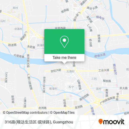 316路(顺达生活区-观绿路) map
