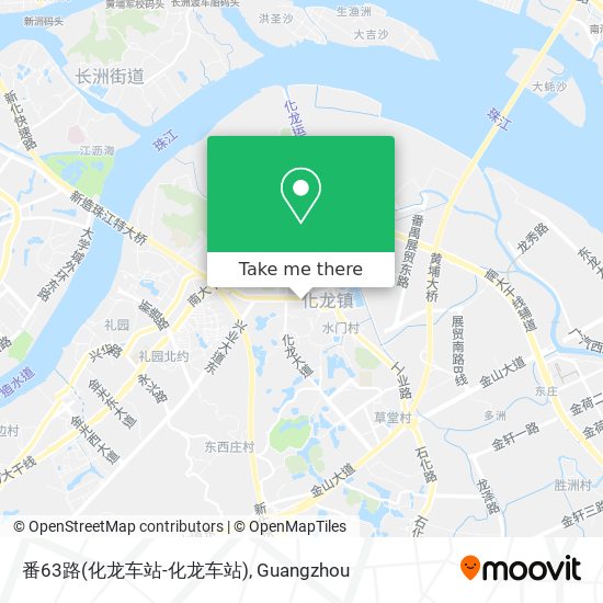 番63路(化龙车站-化龙车站) map