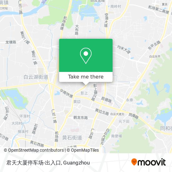 君天大厦停车场-出入口 map