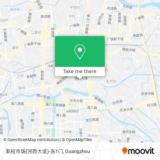 新桂市场(河西大道)-东1门 map