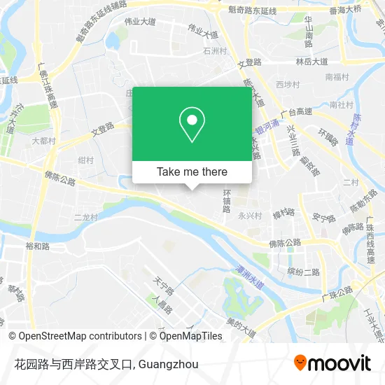 花园路与西岸路交叉口 map